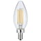 Satco 8 Watt C11 LED Clear Finish Candelabra Base 4000K 90 CRI 760 Lumens 120 Volt S11344 - alternate 1